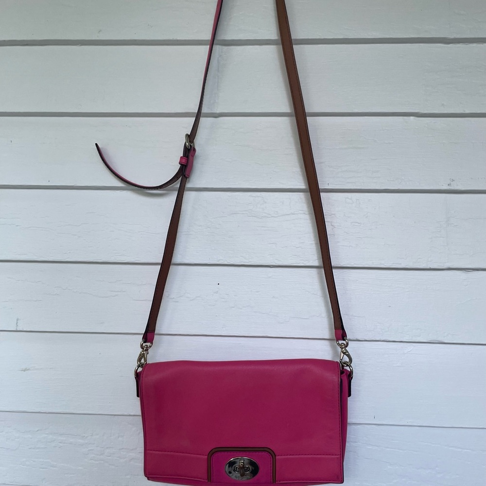 Kate Spade hot pink crossbody purse with Kate Spade Dust Bag (Brown).